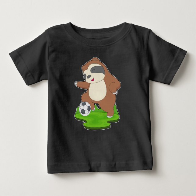 Sloth Soccer Player Soccer Baby T-shirt (Vorderseite)