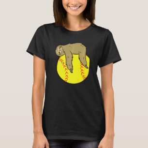 Sloth Softball Liebe Softball Slots T-Shirt