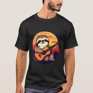 Sloth spielt Gitarre in Serene Melody T-Shirt