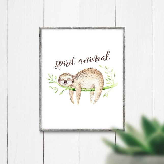 Sloth Spirit Animal Poster (Von Creator hochgeladen)