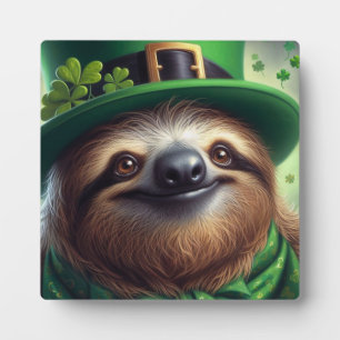 Sloth St Paddys Day Fotoplatte