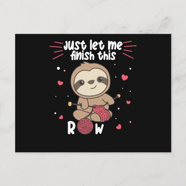 Sloth Stricks für jeden Strick und jeden Crochet F Postkarte (Vorderseite)