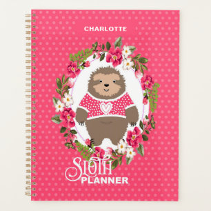 Sloth Super Niedlich Girly Name bearbeiten Planer