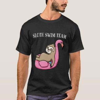 Sloth Swim Team Fun Quotierung Design T-Shirt