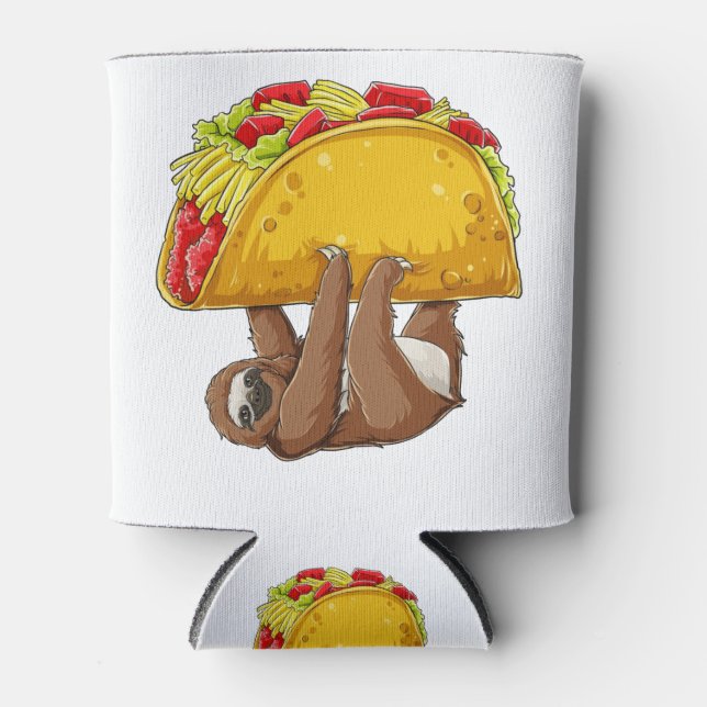 Sloth Taco Funny Tacos Lover Fitness Gym Novelty Dosenkühler (Vorderseite)