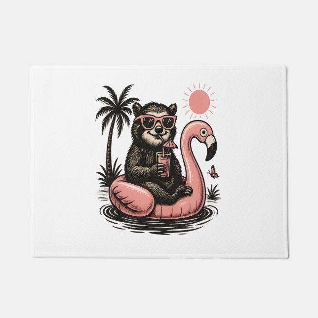 Sloth Team Sloth Wandern Camping Fußmatte (Vorderseite)