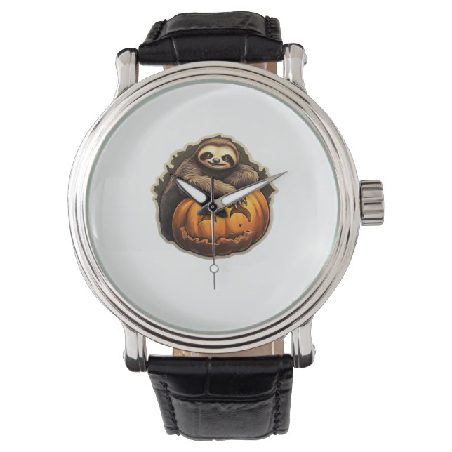 Sloth thematischer halloween Classic T - Shirt Armbanduhr (Vorderseite)