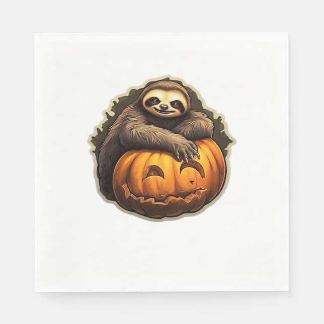 Sloth thematischer halloween Classic T - Shirt Serviette (Vorderseite)
