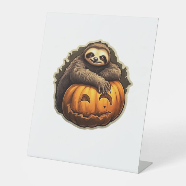 Sloth thematischer halloween Classic T - Shirt Sockelschild (Vorderseite)