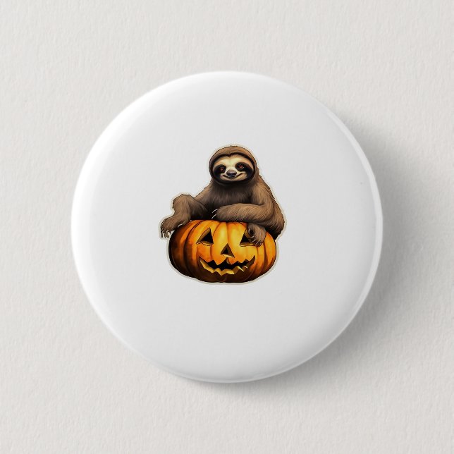 Sloth thematischer halloween Oversized T - Shirt Button (Vorderseite)