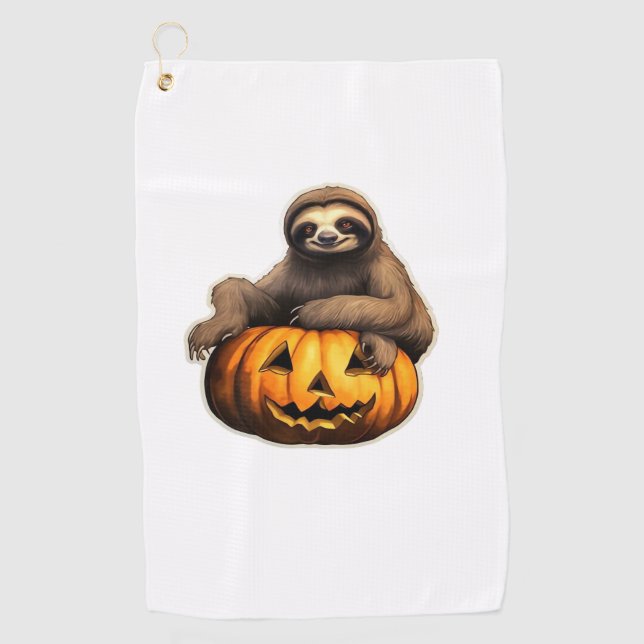 Sloth thematischer halloween Oversized T - Shirt Golfhandtuch (Vorderseite)
