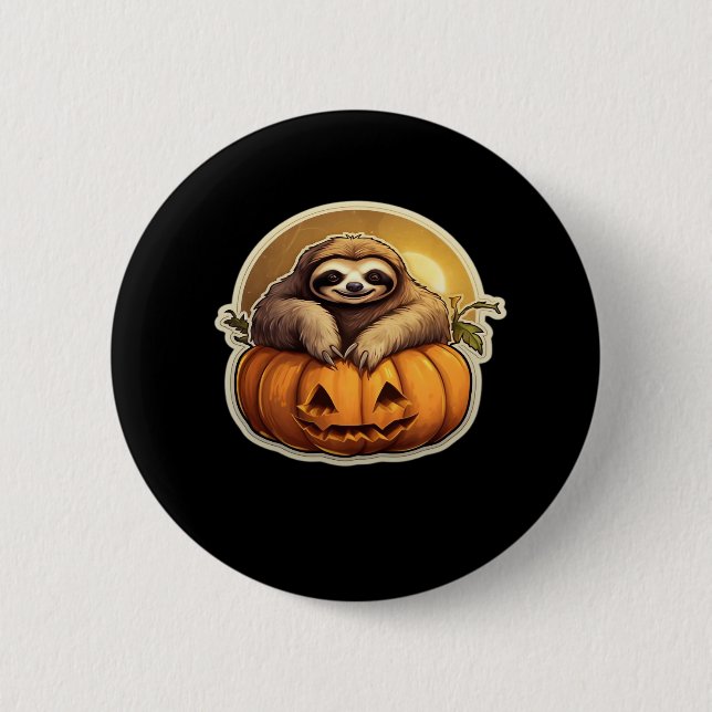 Sloth thematised halloween Classic T - Shirt_1 Button (Vorderseite)