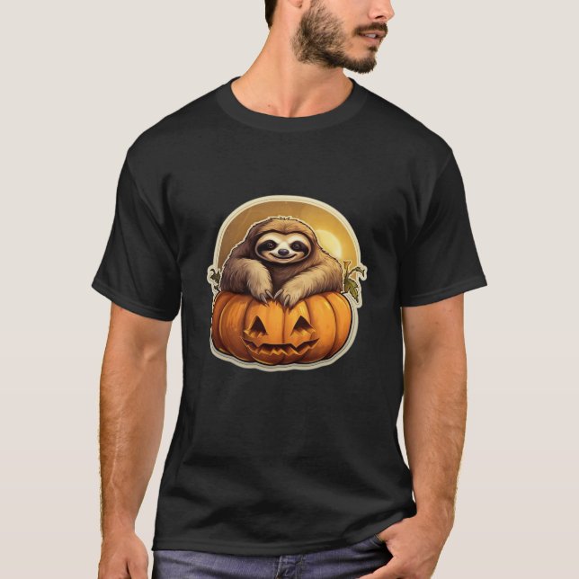 Sloth thematised halloween Classic T - Shirt_1 T-Shirt (Vorderseite)
