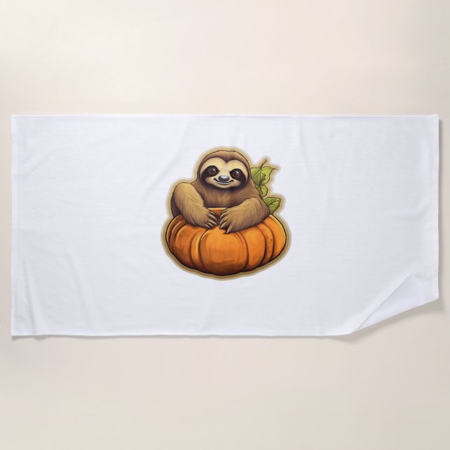Sloth themed halloween Oversized T-Shirt_1 Strandtuch (Vorderseite)