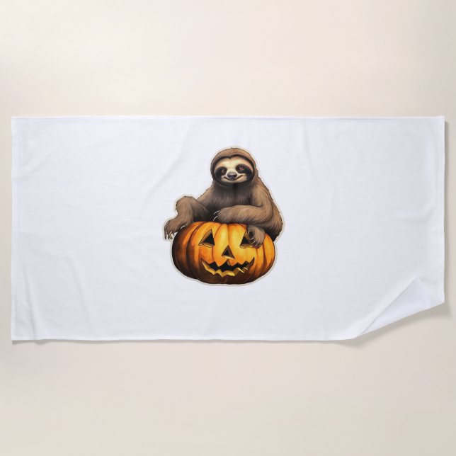 Sloth themed halloween Oversized T-Shirt Strandtuch (Vorderseite)