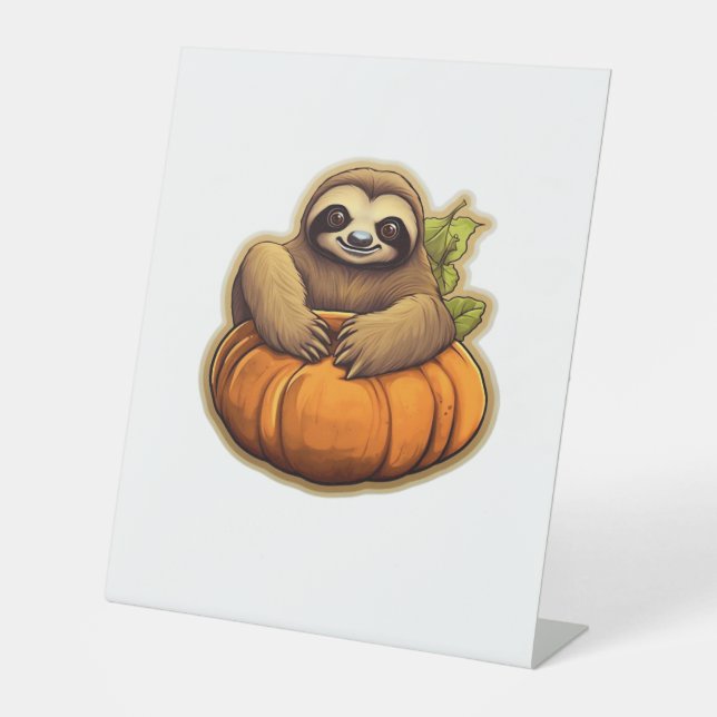 Sloth-Themenhalloween Oversized T - Shirt_1 Sockelschild (Vorderseite)