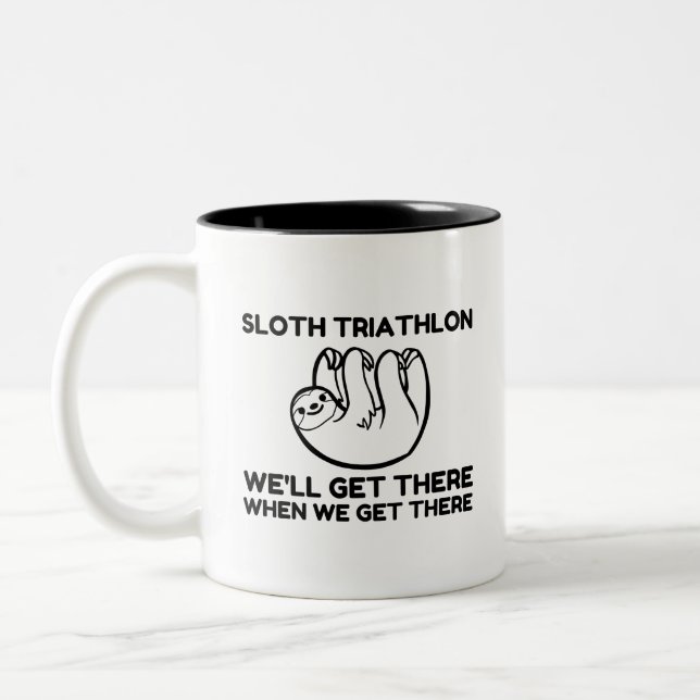 SLOTH TRIATHLON ZWEIFARBIGE TASSE (Links)
