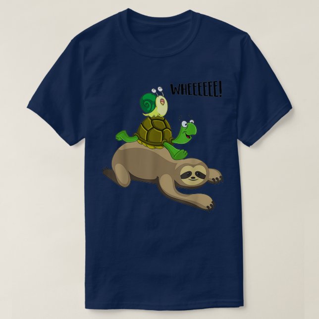 Sloth Turtle Snail Funny Running Team Gift T T-Shirt (Design vorne)