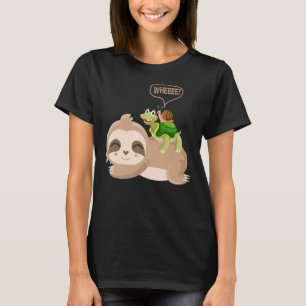 Sloth Turtle Snail Piggyback Lazy Sloth S Hirt T-Shirt