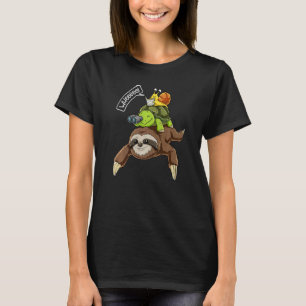 Sloth Turtle Snail Piggyback Running Riding Team T-Shirt