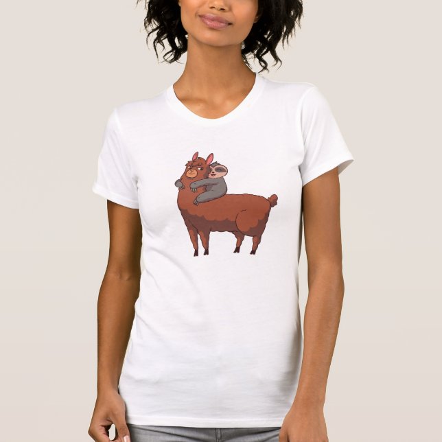 Sloth und Alpaca T-Shirt (Vorderseite)