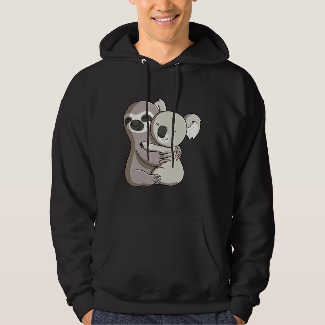 Sloth und Koala Hug Hoodie (Vorderseite)