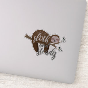 Sloth und Steady Custom Cut Vinyl Sticker