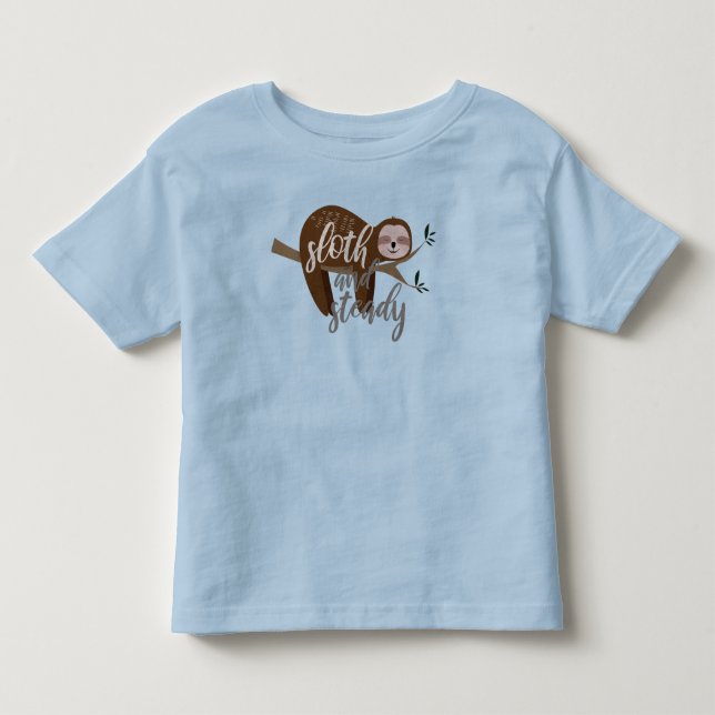 Sloth und Steady Kleinkind T-shirt (Vorderseite)