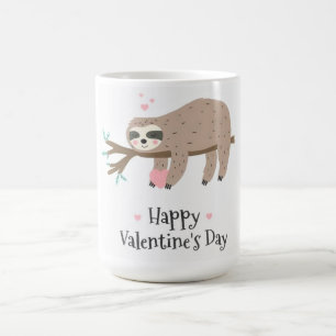 Sloth Valentine Day Tasse