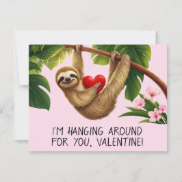 Sloth Valentine ist für Sie lustig Feiertagskarte