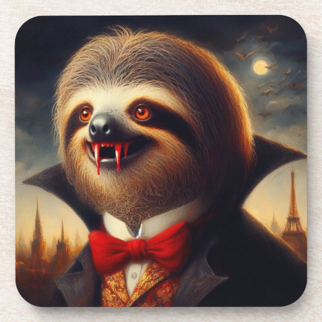 Sloth Vampire Getränkeuntersetzer (Vorderseite)