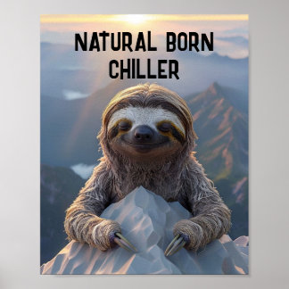 SLOTH WALL ART DRINT Poster