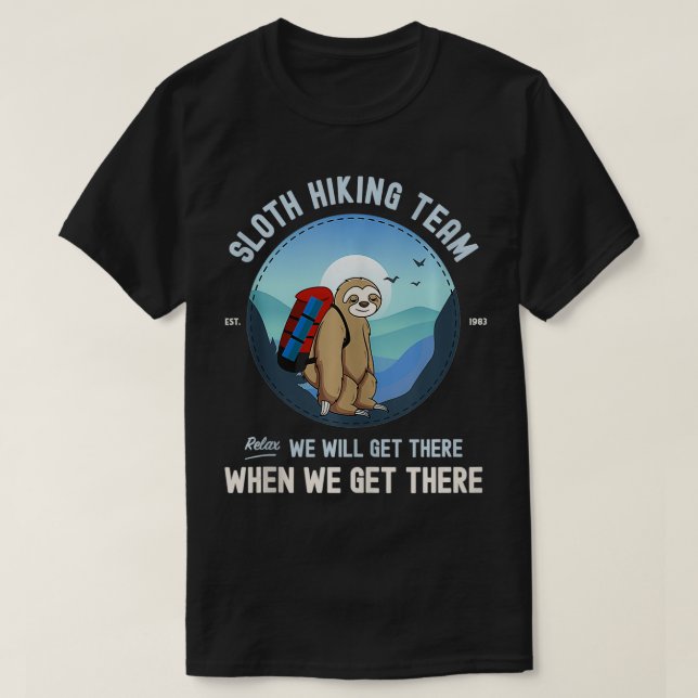 Sloth Wanderpiste Wanderteam 1 T-Shirt (Design vorne)