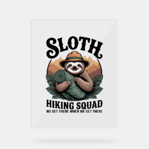 Sloth WanderSquad Funny Camping Acrylschild