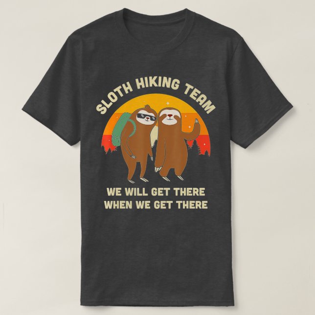 Sloth Wanderteam - Funny Vintages Geschenk T-Shirt (Design vorne)