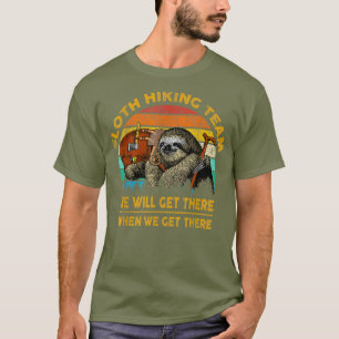 Sloth Wanderteam lustiges Camping T Shirt