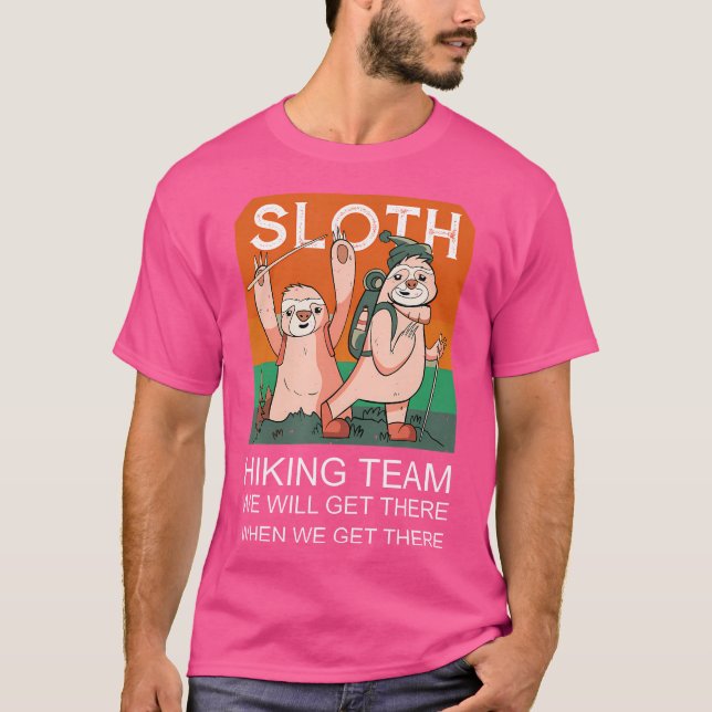 Sloth Wanderteam Mountain Bed Nickerchen Doze Tree T-Shirt (Vorderseite)
