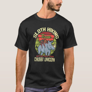 Sloth Wanderteam Sloth Rides Chubby Unicorn T-Shirt