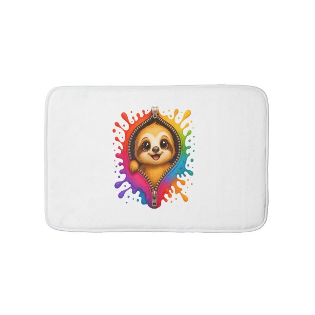 Sloth Watercolor Badematte (Vorderseite)