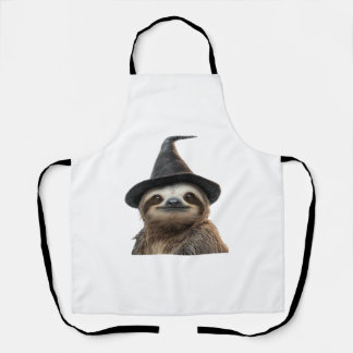 Sloth Wearing Halloween Witch Hat Classic T-Shirt Schürze