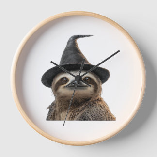 Sloth Wearing Halloween Witch Hat Classic T-Shirt Uhr