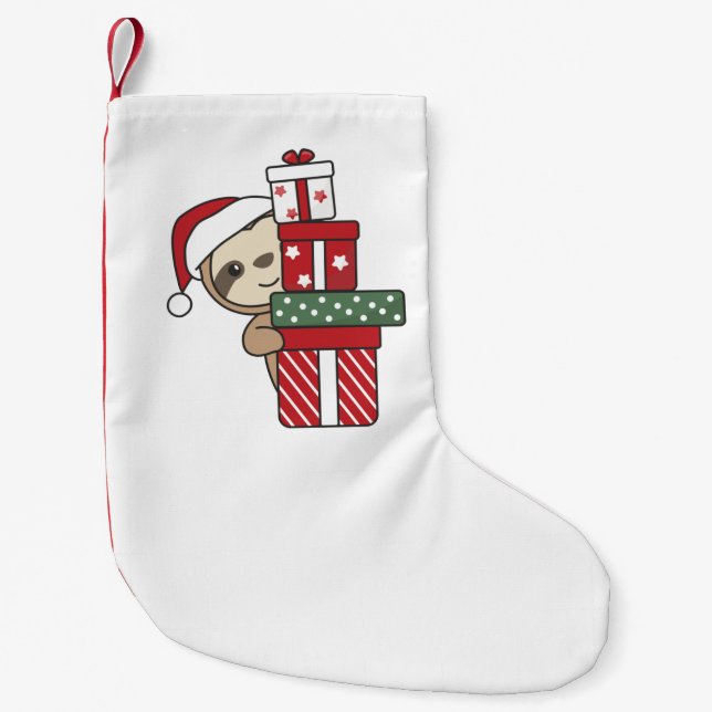 Sloth Weihnachtsgeschenk Winterspiele Kleiner Weihnachtsstrumpf (Vorderseite)