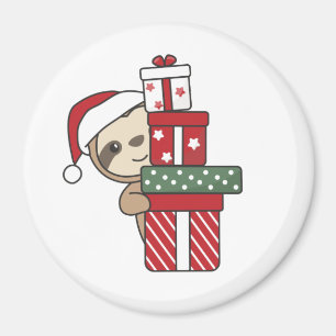 Sloth Weihnachtsgeschenk Winterspiele Magnet