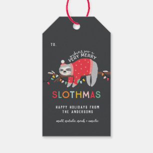 Sloth Weihstmas Geschenkanhänger