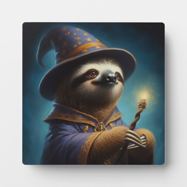 Sloth Wizard Fotoplatte (Vorderseite)