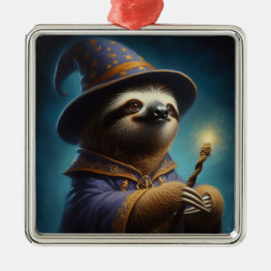 Sloth Wizard Ornament Aus Metall