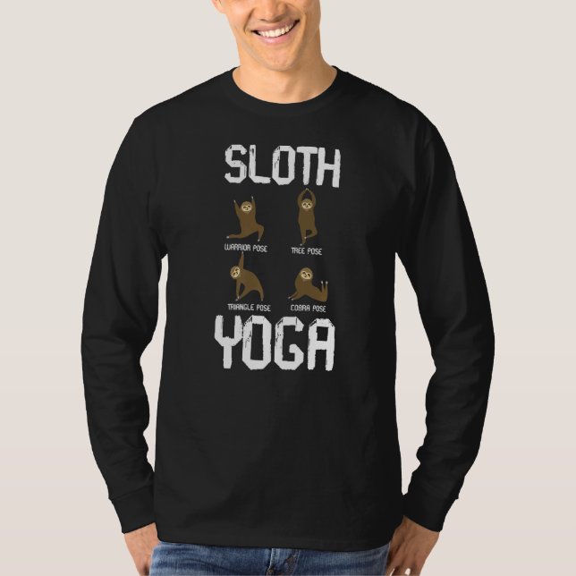 Sloth Yoga für Frauen Männer Kinder Süße Tier Köni T-Shirt (Vorderseite)