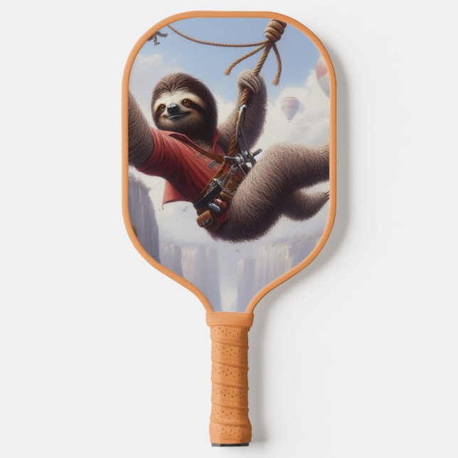 Sloth Ziplining Pickleball Schläger (Vorderseite)