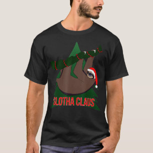 slotha claus santa niedliche sloth Weihnachtsfeier T-Shirt