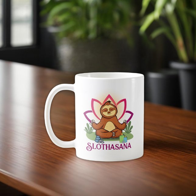 "Slothasana" Sloth macht Yoga-Meditation Kaffeetasse (Von Creator hochgeladen)